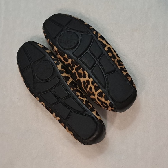 Michael Kors Half Calf Animal Print Leather-Trimmed Leopard FlatsWomens Size 10M - Picture 8 of 9